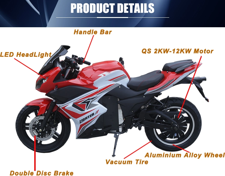 2021 Dongma 8000W 72V Dp Racing Electric Motorcycle for Adult