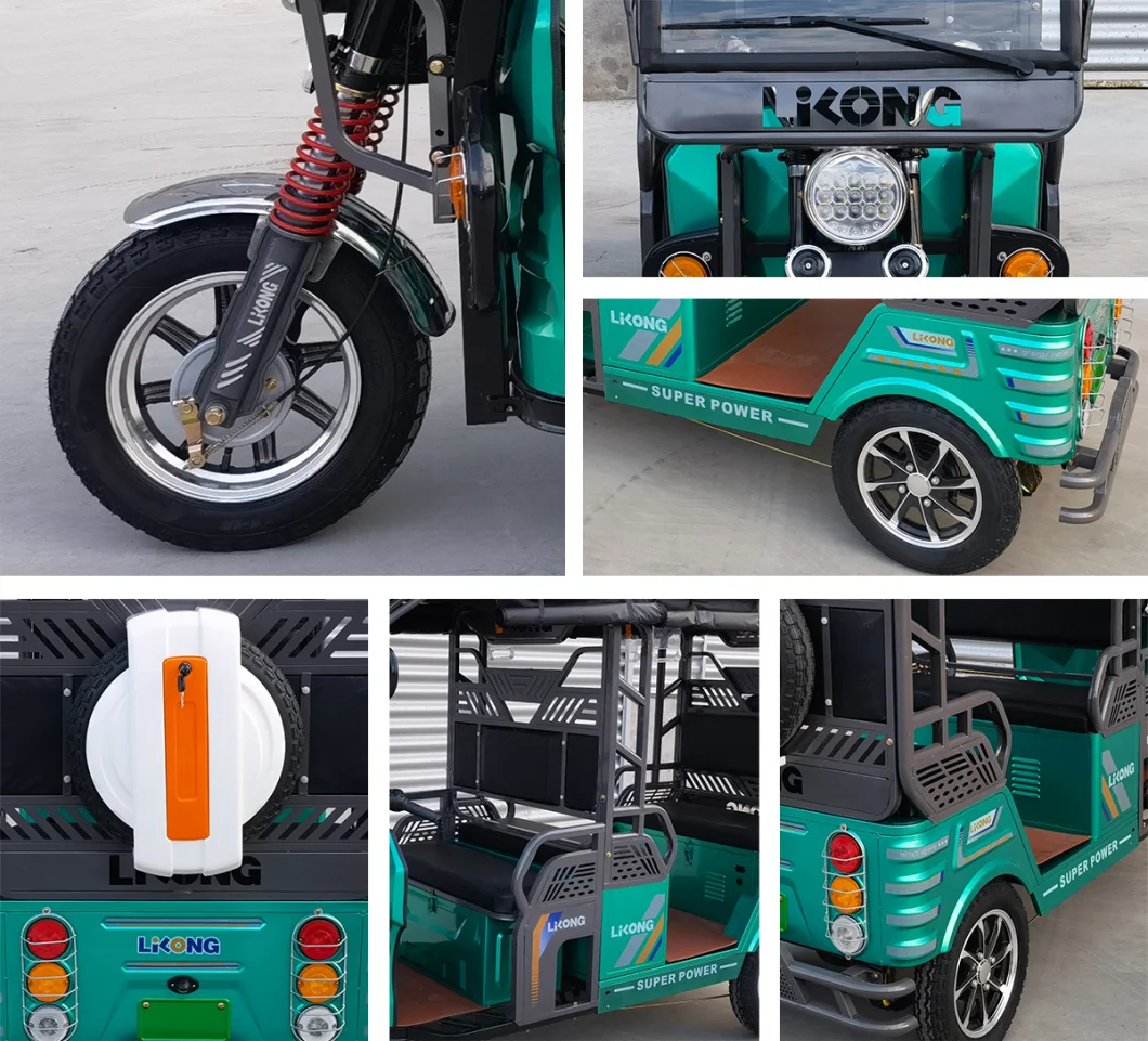 China Factory Electric Rickshaw Adult Passenger Tricycle Tuk Tuk
